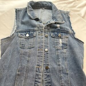 Jean jacket vest